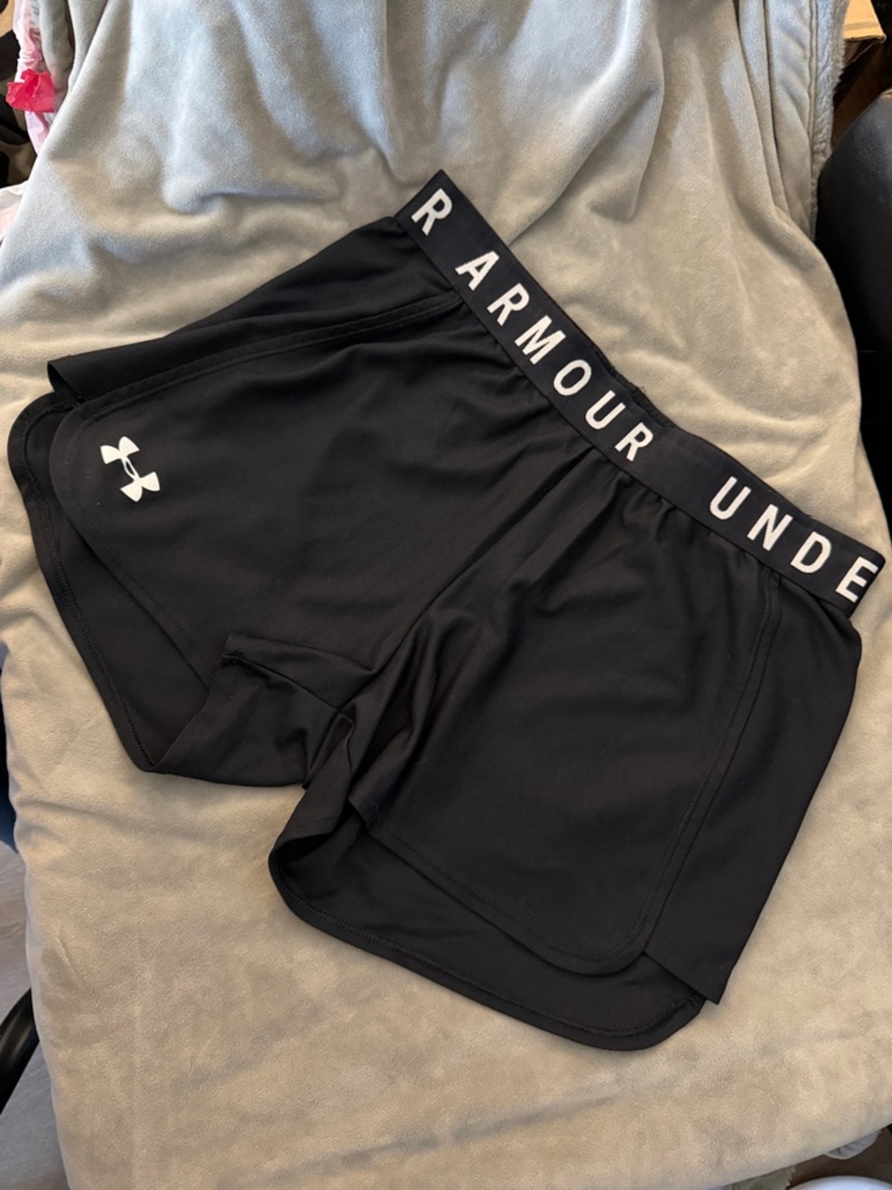 Under Armour Black Women's Athletic Shorts with Branded Waistband